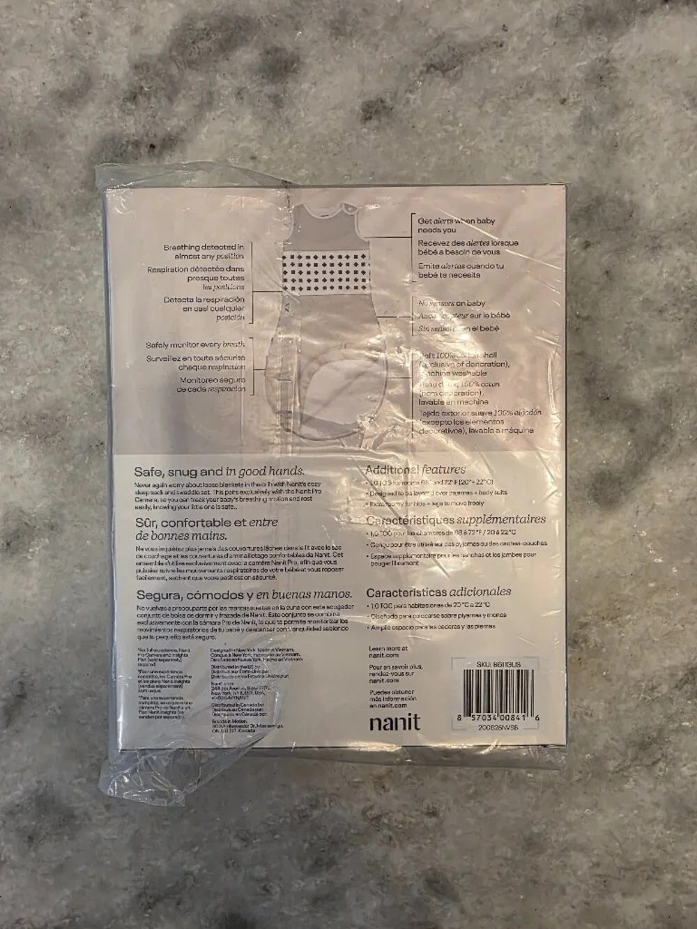 New Nanit Sleeping Bag 3-6 months